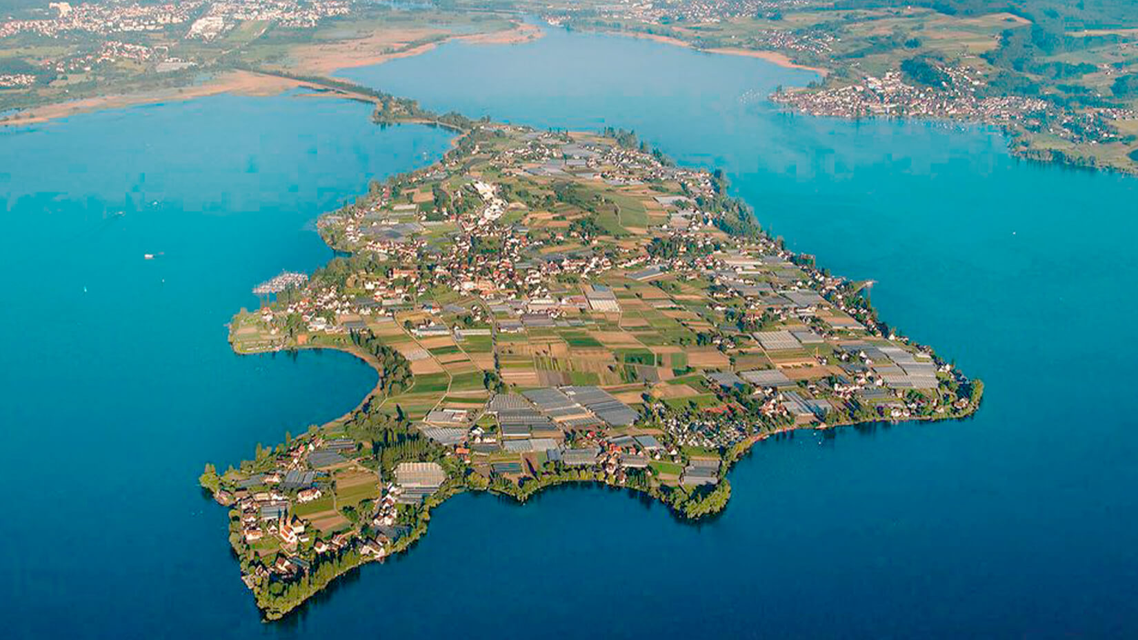 Insel Reichenau Luftaufnahme